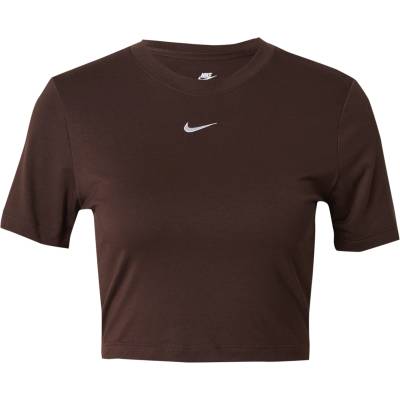 Nike Sportswear Тениска 'Essential' кафяво, размер M