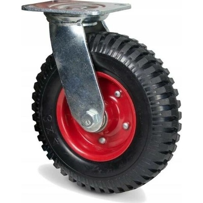 Kolečka plná, 2 otočná a 2 pevná, montážní deska průměr 160 mm