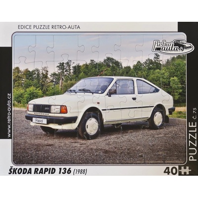 Retro-Auta č. 75 ŠKODA RAPID 136 1988 40 dílků
