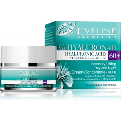Eveline Bio Hyaluron 4D krém deň noc vek 60+ SPF8 50 ml