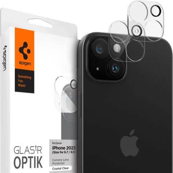 Spigen Glass tR Optik 2 Pack, crystal clear - iPhone 15/15 Plus (AGL06916)