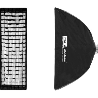 Phototools Stripbox KS 23x91 cm dáždnikový s voštinou, adaptér Bowens