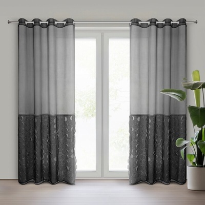 Takoy Záclona DEBORA z jemného voálu, zdobená laserem vyřezávaným vzorem 140 x 250 cm-HF-461508 | 140 x 250 cm