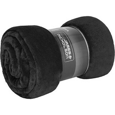 James&Nicholson Fleece deka z mikrovlákna JN1907 Black 180x130