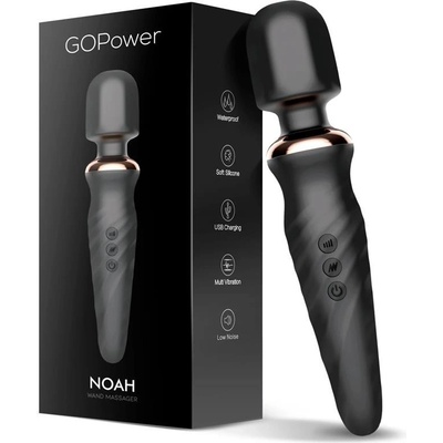 GOPower Noah Wand Massager Silicone Black