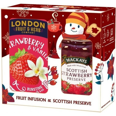 Mackay's London Jahoda s vanilkou a jahodový džem vánoční 340g
