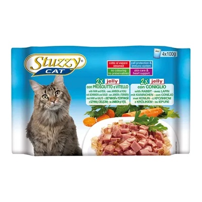 Stuzzy cat beef - Пауч за израснали котки с говеждо месо и прошуто, 8 х 100 гр