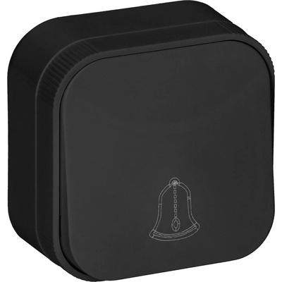 ORNO OR-OE-7204/B - Звънчев бутон ToDo, 230V, външен монтаж, IP20, черен (OR-OE-7204/B)