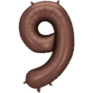 Party Deco Фолиев Балон - Цифра, 86 см, Мока - 9 (fb1s-9-494)