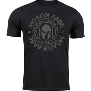 DRAGOWA Тениска с къс ръкав Molon Labe, черна, 160 г/м2 (11269)