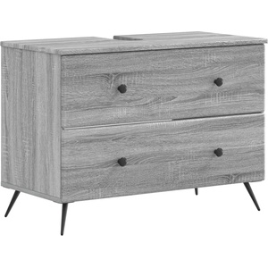 vidaXL Шкаф за мивка в баня BREDA Сив Сонома 82 x 41 x 59 см (897461)