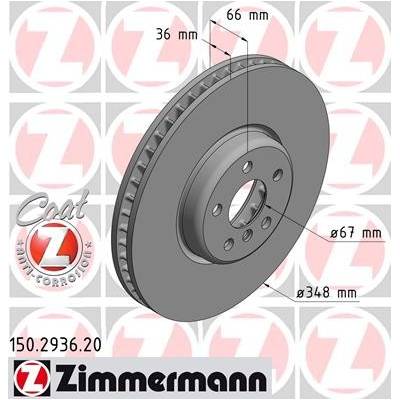 ZIMMERMANN Brzdový kotúč 150293620