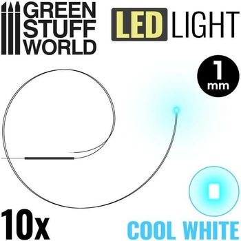 Green Stuff World LED dioda studená bílá 1 mm 10 ks