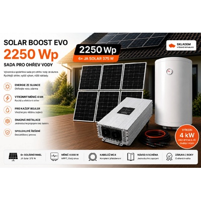 AZO digital fotovoltaická sada SOLAR BOOST EVO 4 kW 6× JA Solar 375 W