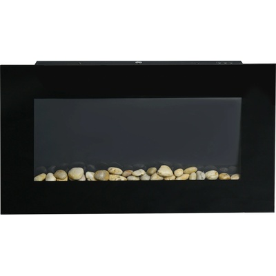 Homcom Elektrický nástěnný krb 72,5 x 11,5 x 40 cm černý