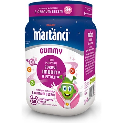 Walmark Marťánci Gummy černý bez 50 gummies