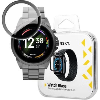 Wozinsky Протектор от закалено стъкло с черна рамка Wozinsky Full Glue Tempered Glass за Fossil Gen 6, 9H (KXG0062483)