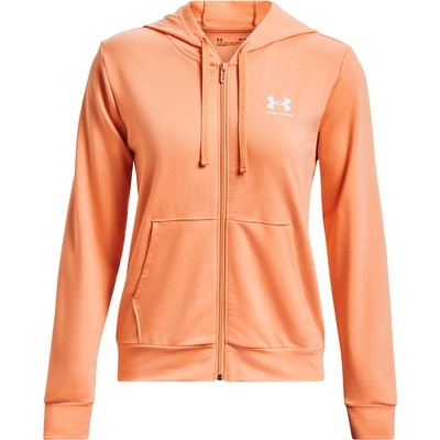 Under Armour Rival Terry FZ Hoodie oranžová biela