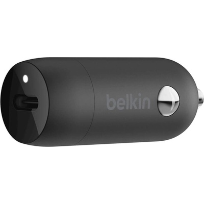 Belkin Boost Charge 18W USB-C Car Charger - зарядно за кола с USB-C изход за зареждане на мобилни устройства с USB-C (черен)