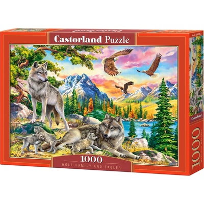 Castorland Vlčí rodinka a orel 1000 dílků