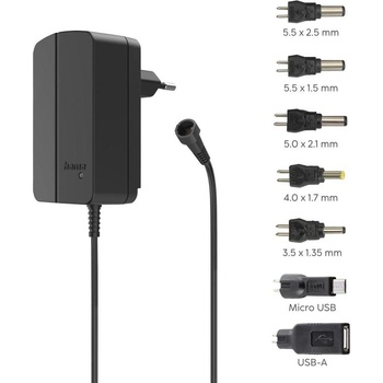 Hama Универсално захранване, регулируемо, 1500mA, 18W, max. 12V, 7 адаптера (HAMA-223615)