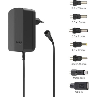 Hama Универсално захранване, регулируемо, 1500mA, 18W, max. 12V, 7 адаптера (HAMA-223615)