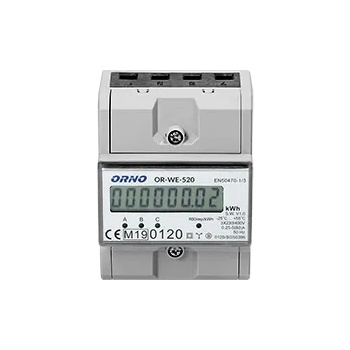 ORNO OR-WE-520 - Електромер, трифазен, 80A, 3x230V AC/50-60Hz sс MID сертификат (OR-WE-520)