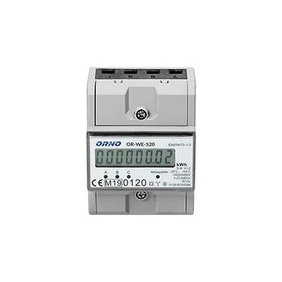 ORNO OR-WE-520 - Електромер, трифазен, 80A, 3x230V AC/50-60Hz sс MID сертификат (OR-WE-520)