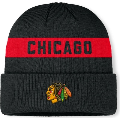 Fanatics Pánská zimní čepice Chicago Blackhawks NHL Authentic Pro A/Cap Cuffed beanie