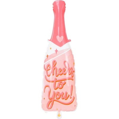 Party Deco Фолиев Балон "Бутилка", 38x97 см, Разноцветен