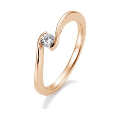 Sofia Diamonds prsteň z ružového zlata s diamantom BE41 85941 R