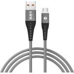 S-Link Кабел S-Link - SL-STM60M (3A, 12W, бързо зареждане, MicroUSB, 100cm кабел за данни+зареждане, сив) 37187 (37187)