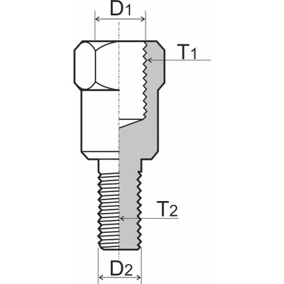 Adaptér na zpětné zrcátko RMS 121850090 M8 LH - M10 LH