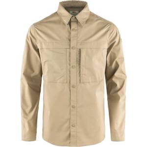 Fjällräven Мъжка риза с копчета Fjällräven Abisko Trail Shirt L/S Shirt - Fossil (033-2248-0411)