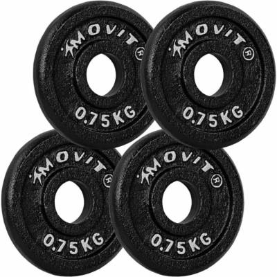 MOVIT sada 4 kusov závažia liatina 0,75 kg 31 mm