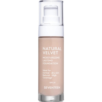 SEVENTEEN Кадифен матиращ фон дьо тен Seventeen NATURAL VELVET LONGLASTING MATTE FOUNDATION SPF20 (111070**)