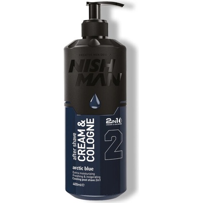 Nishman 2 Arctic Blue Aftershave Cream Cologne 2v1 400 ml