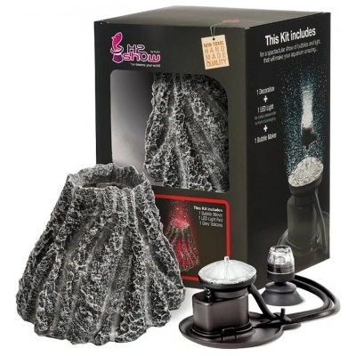 Hydor Декорация за аквариум Hydor H2SHOW KIT GREY VOLCANO - RED LIGHT EU (4168)