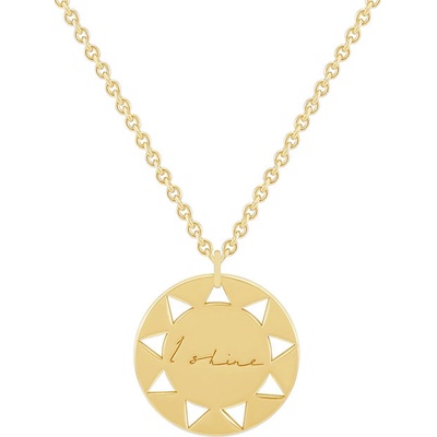 Eppi Strieborný pozlátený prívesok z kolekcie #ZaNormalniHolky s gravírom I shine P37879