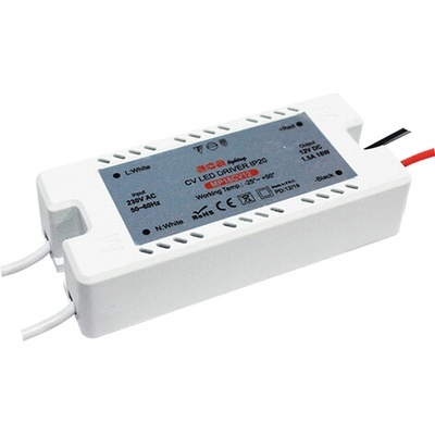 ACA Lighting LED napájací zdroj 230V AC ->12V DC/18W/1,5A/IP20