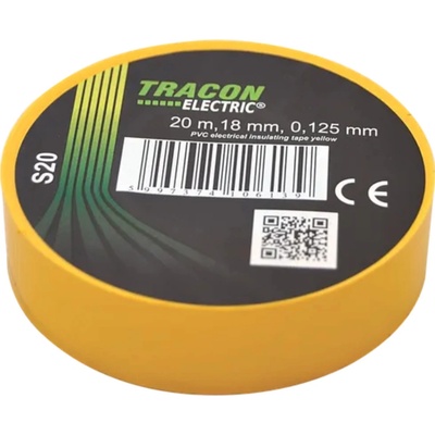 Tracon Electric Páska izolačná 20 m x 18 mm žltá