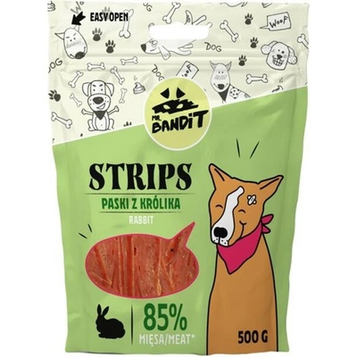 Mr.Bandit Pamlsok rabbit strips 500 g