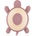 Zopa Silicone Wooden Teether Turtle гризалка 0 m+ Old Pink