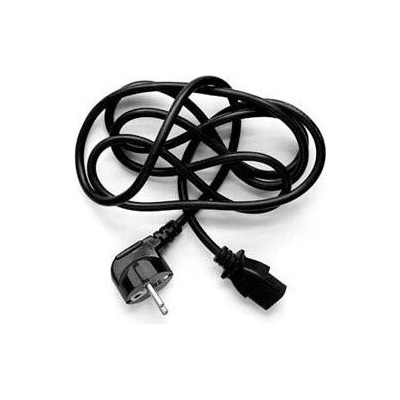 kabel 230V napájecí, CEE7 (vidlice)-C13, 3m, VDE approved, černý, Logo, blistr