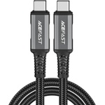 ACEFAST Здрав USB4 кабел с въжена оплетка за устройства с USB-C порт (100 см) - Acefast Acewire Pro USB4 USB-C to USB-C Fast Charging Cable 240W (черен) (C1-09)