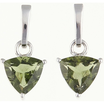 My Moldavite Stříbrné náušnice s vltavíny 307-2