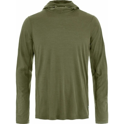 Fjällräven ABISKO WOOL HOODIE MEN Laurel Green zelená