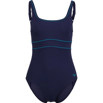 Speedo Дамски бански костюм Speedo Women's Shaping Contoureclipse Swimsuit - Peacoat / Peacock Teal - размер 44 (EU) (150-4410-0415)