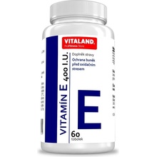 Vitaland Vitamín E 400 I.U. 60 kapslí