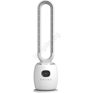 EUROLAMP Бял подов вентилатор 30w/230v 102 см + дистанционно управление (eu0736)